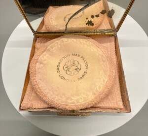 Vtg Max Factor Loose Powder Compact Original Puff Screen Restoration PROP ONLY